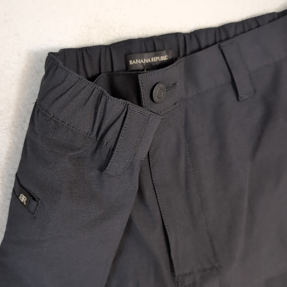 NEW Banana Republic Performance Mens 34x10 Elastic Waist Black